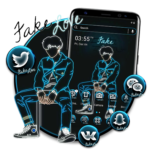Sad Boy Neon Theme APK apk