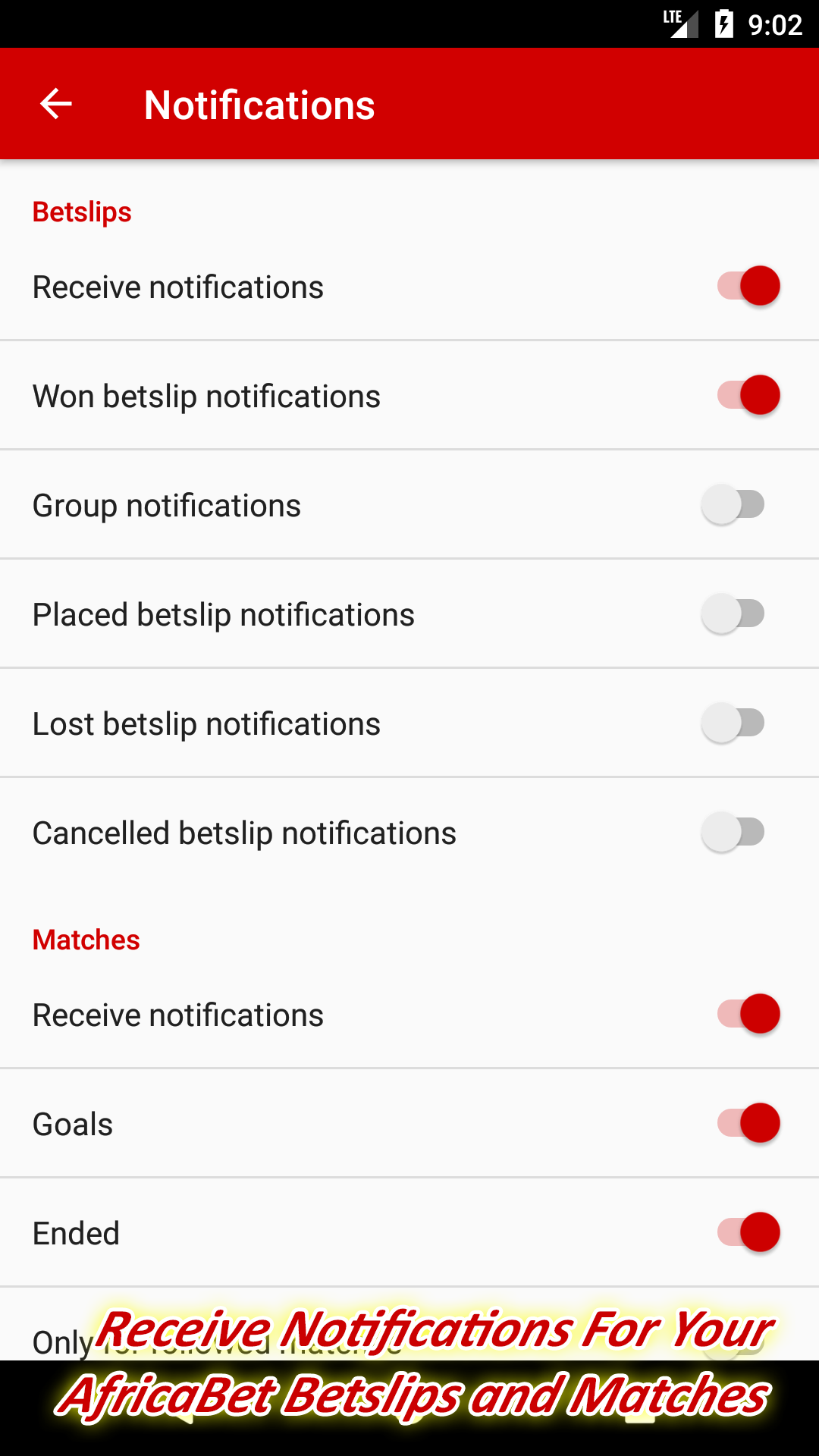 AfricaBet Zimbabwe APK screenshot