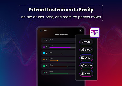 AI Vocal Remover - unmix APK screenshot