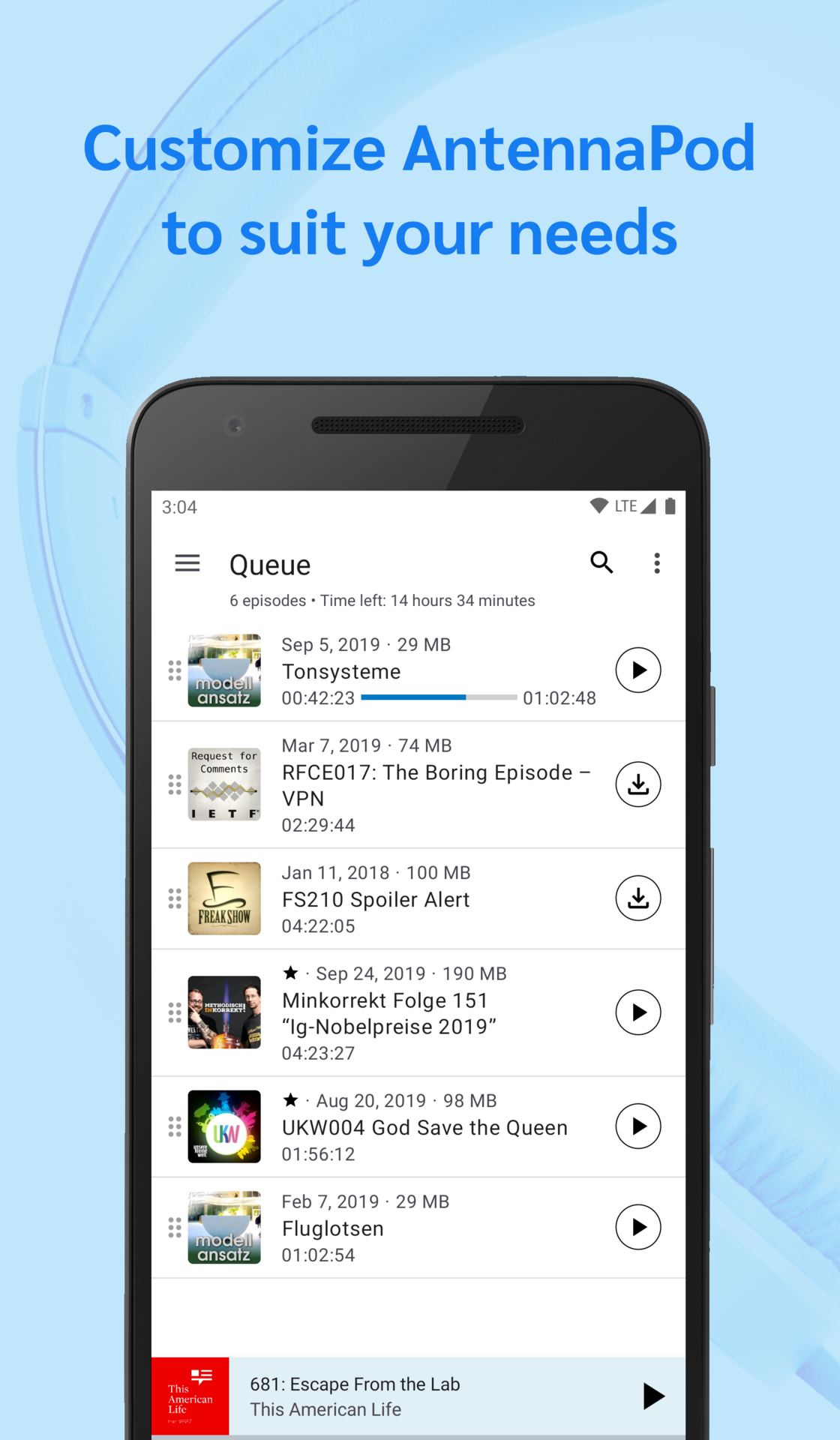 AntennaPod screenshot