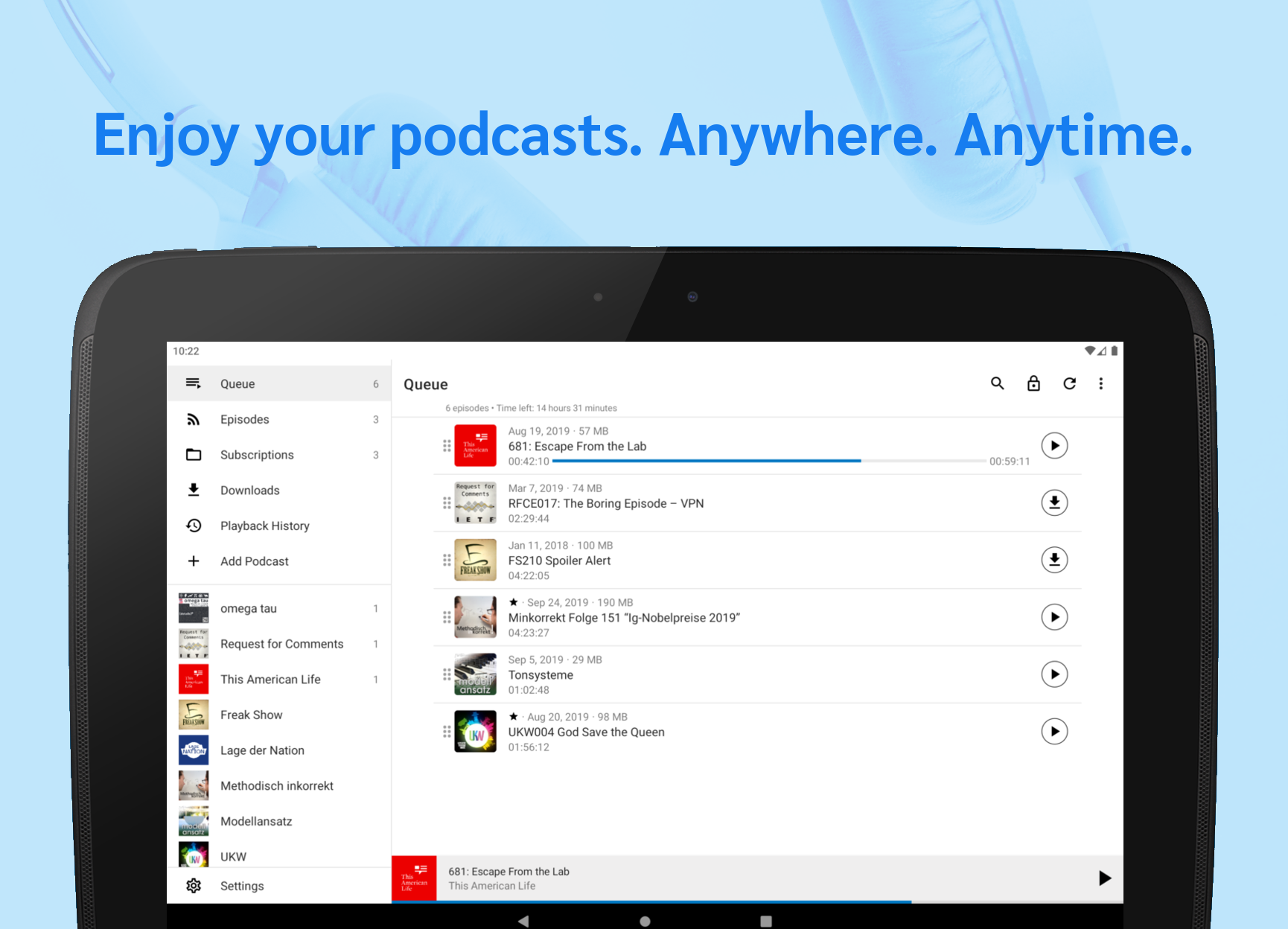 AntennaPod screenshot