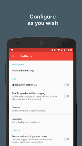 Audify Notification Announcer APK screenshot