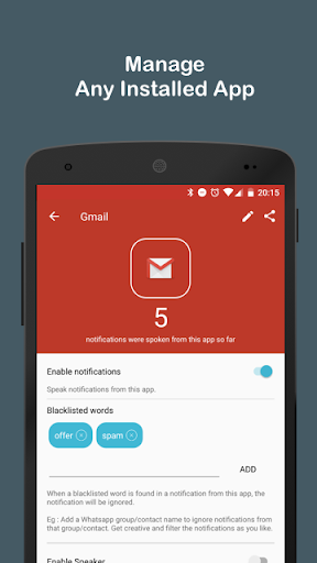 Audify Notification Announcer APK screenshot