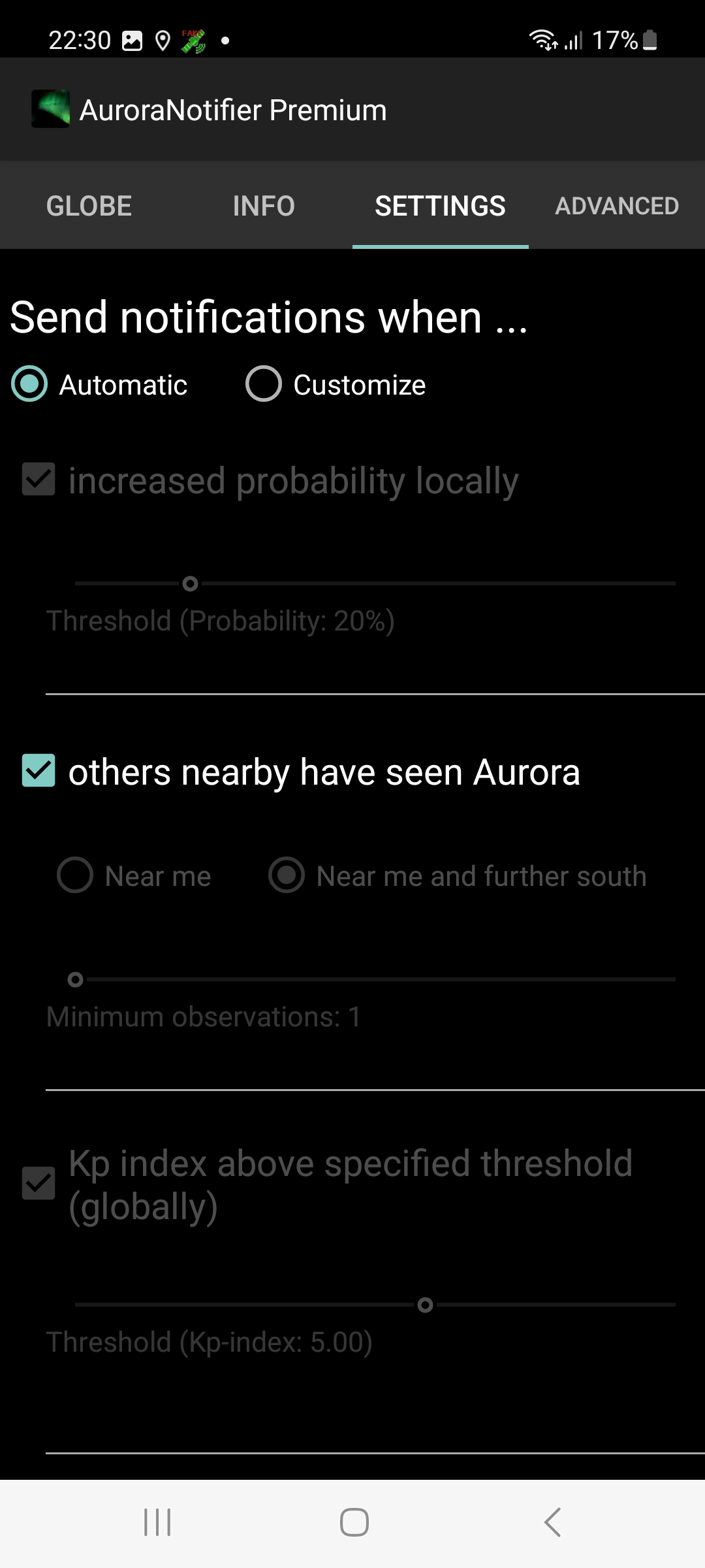Aurora Notifier APK screenshot