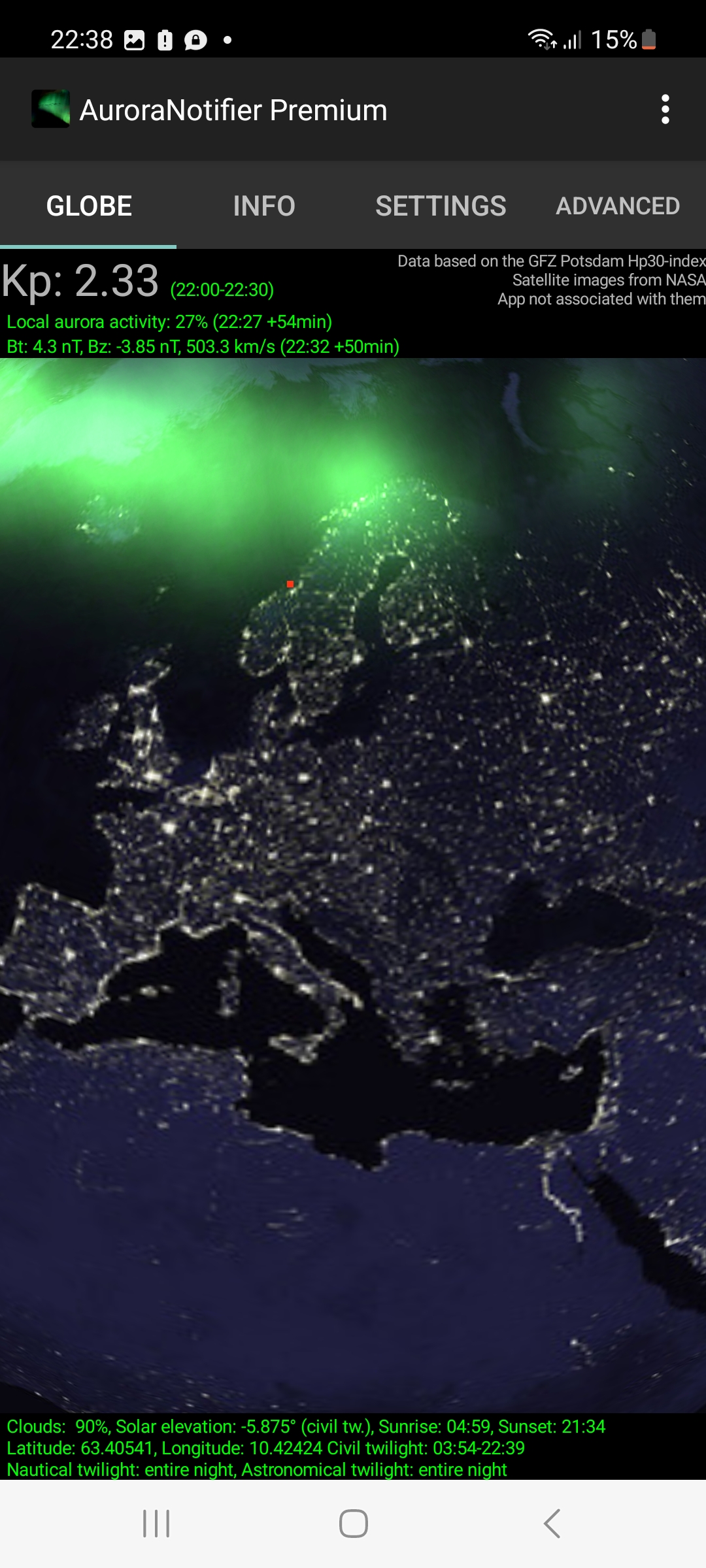 Aurora Notifier APK screenshot
