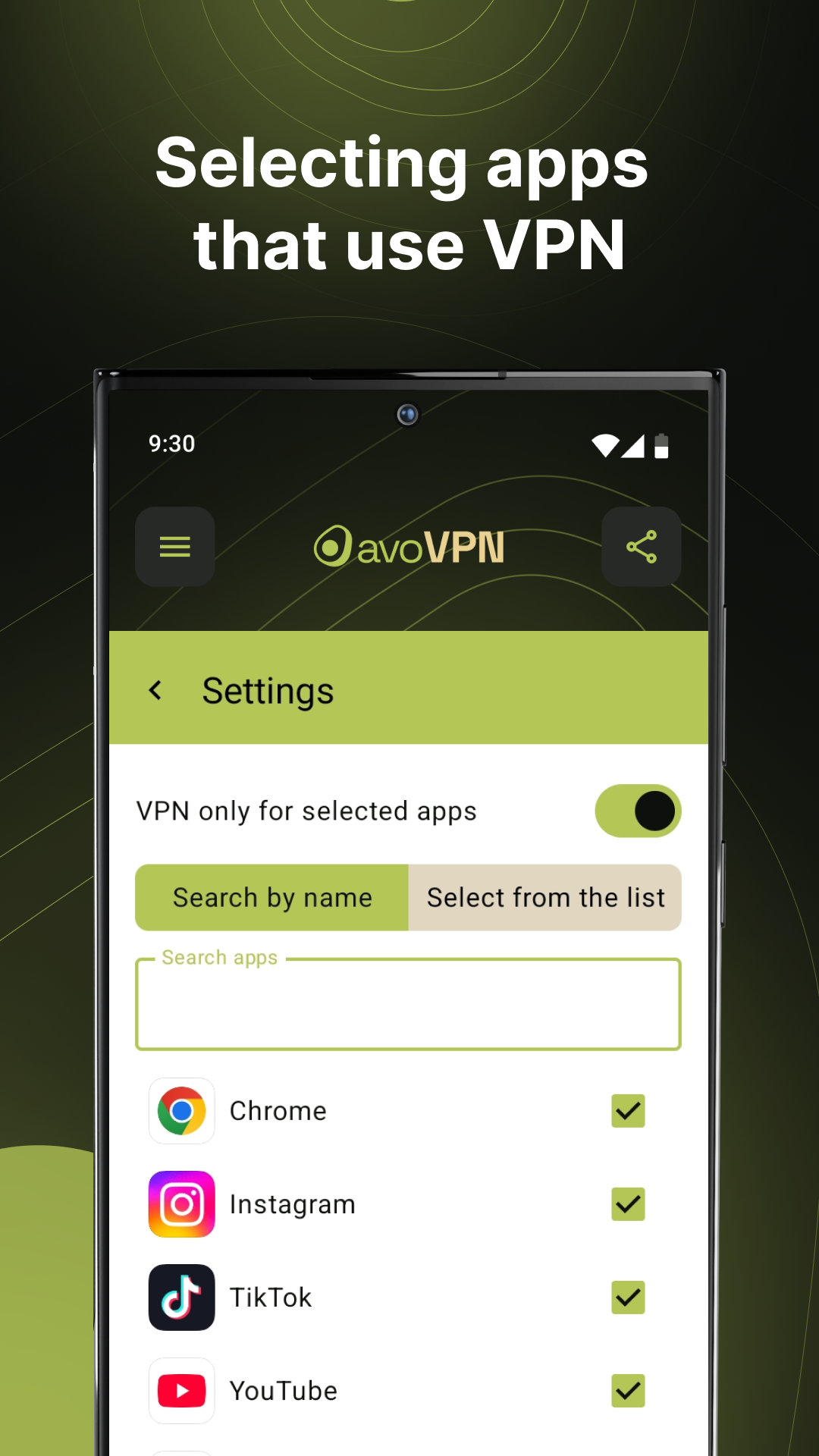 avoVPN screenshot