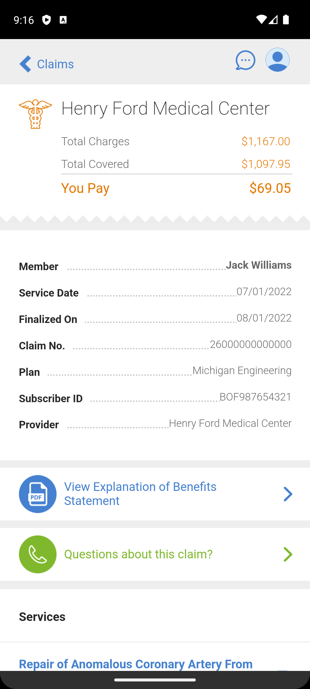 BCBSM APK screenshot