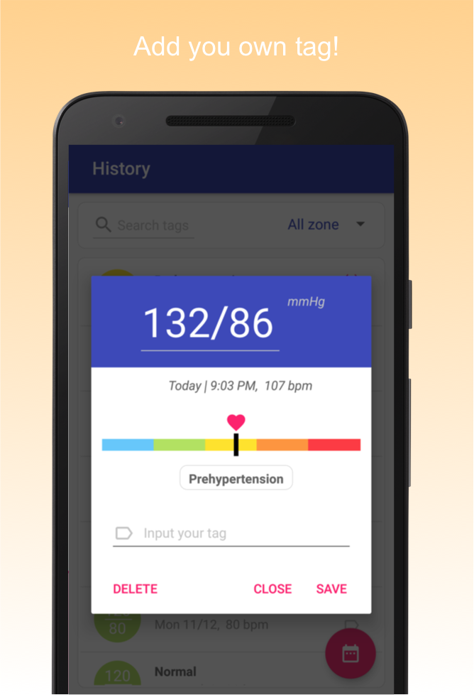 Blood Pressure Diary APK screenshot