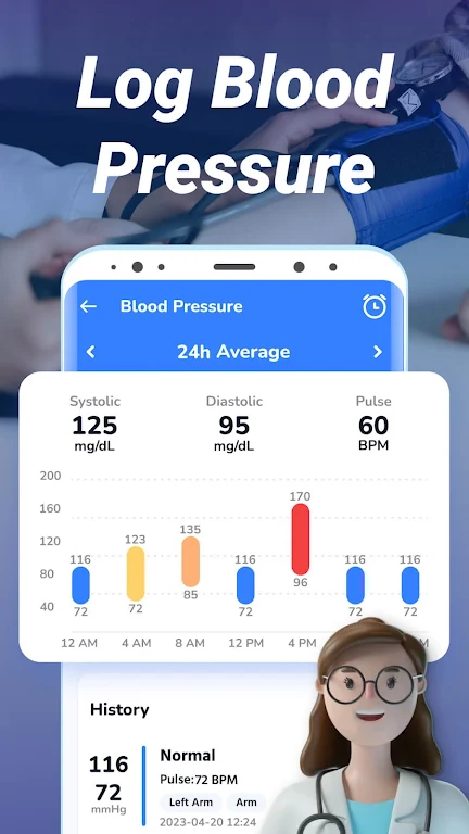 Blood Pressure & Sugar:Track APK screenshot