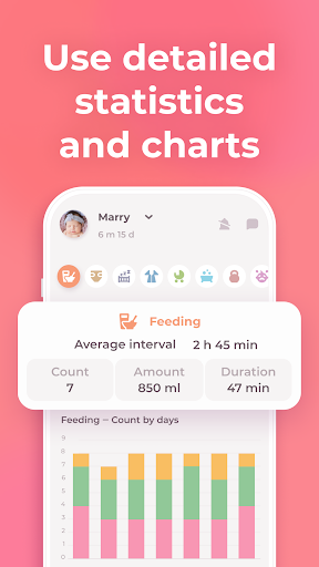 Breastfeeding tracker Pump log APK screenshot