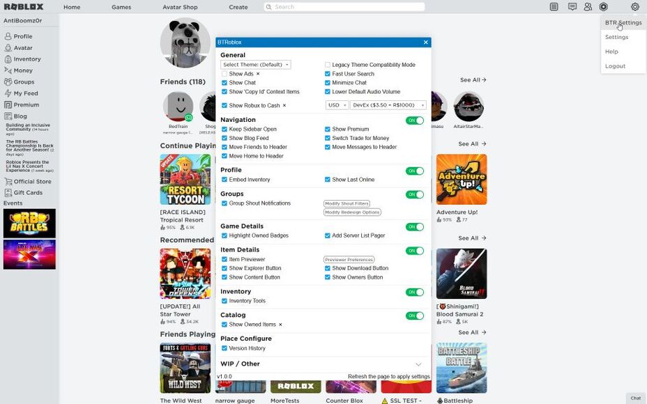 BtRoblox screenshot