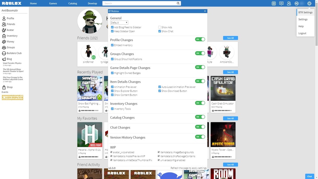 BtRoblox screenshot