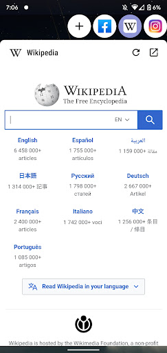 BubbleAll - Floating browser APK screenshot