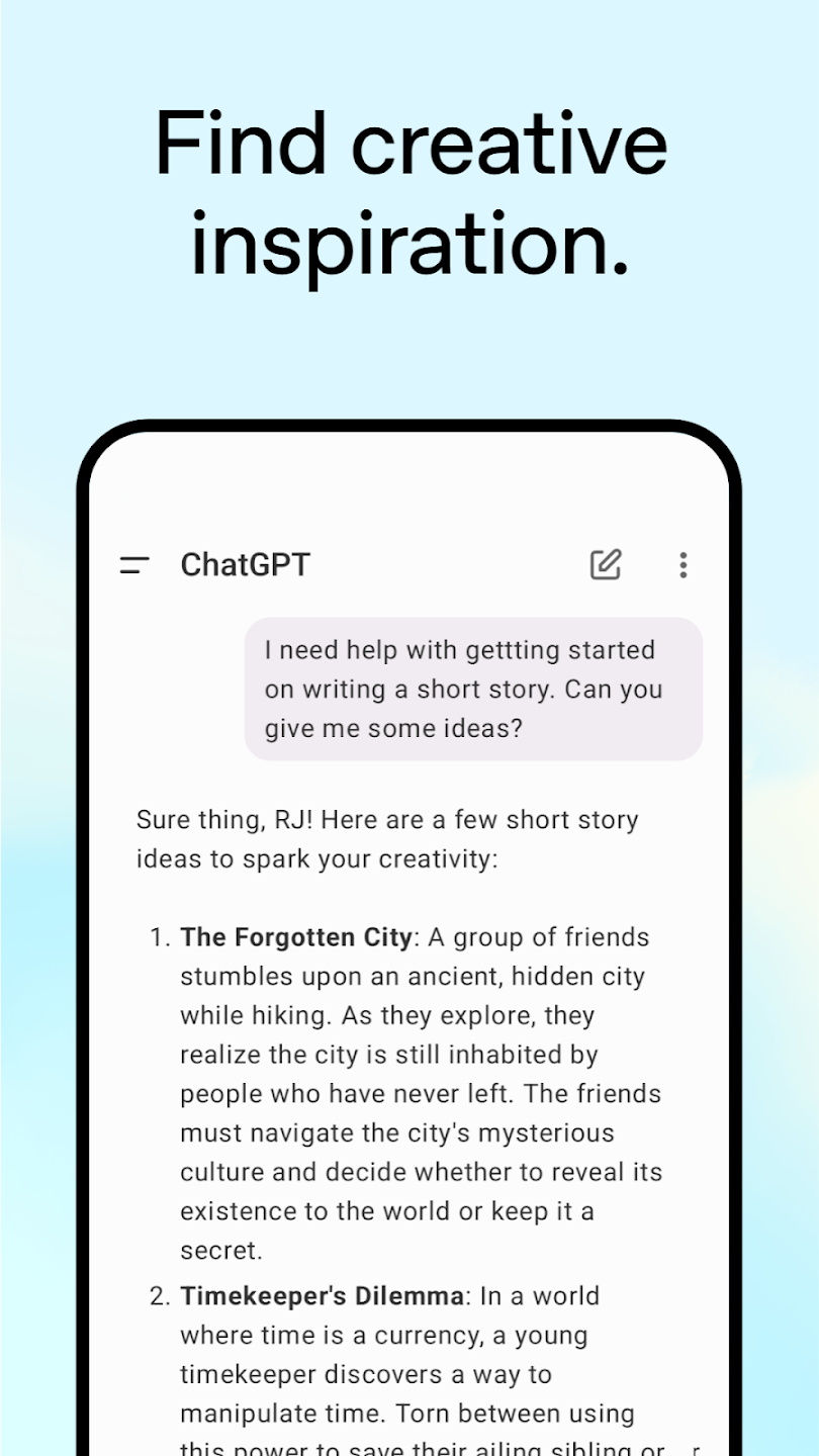 ChatGPT screenshot