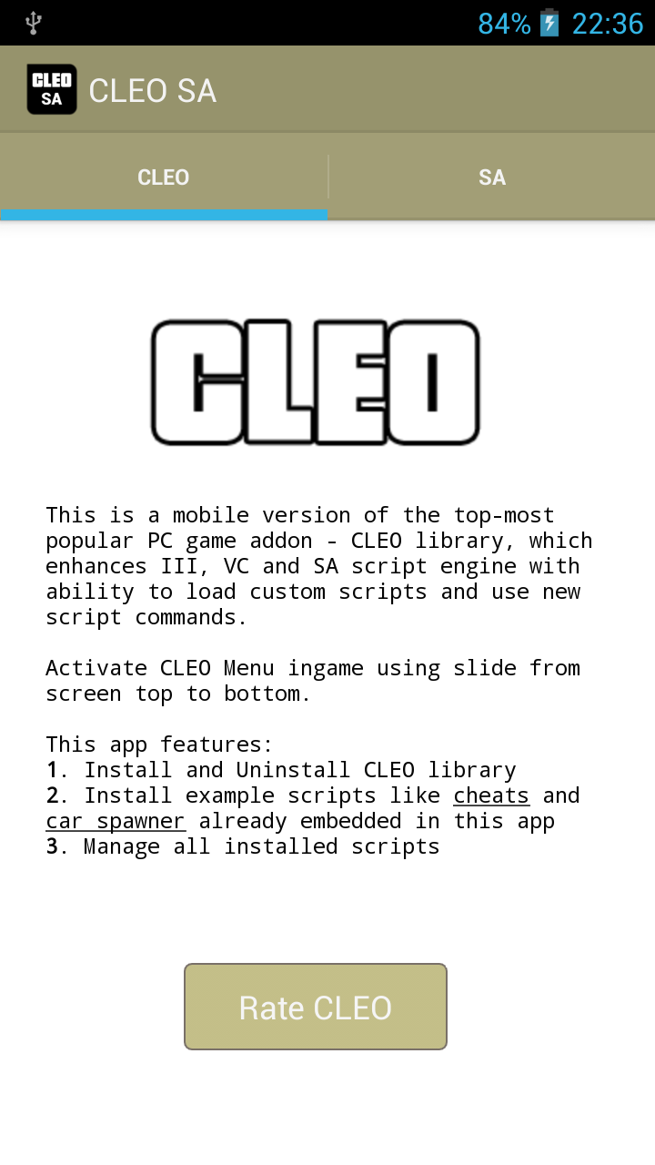 CLEO SA APK screenshot