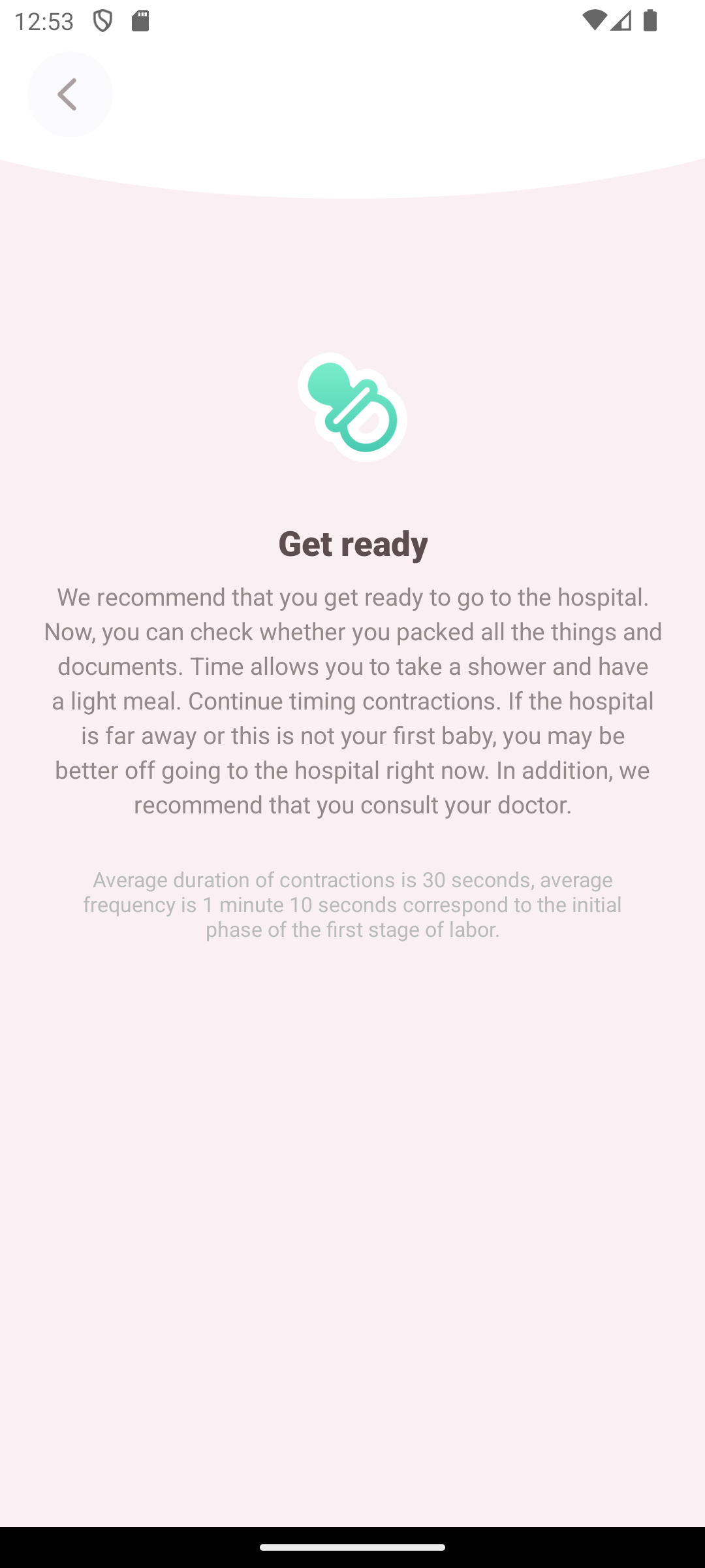 Contraction Timer & Counter 9m APK screenshot