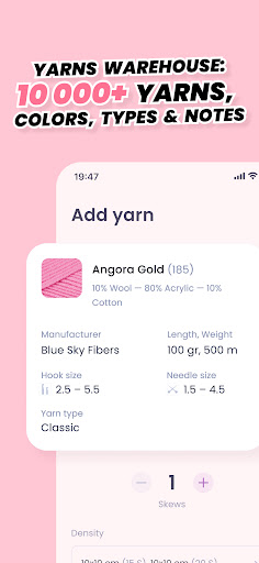 Crochet row counter & patterns APK screenshot