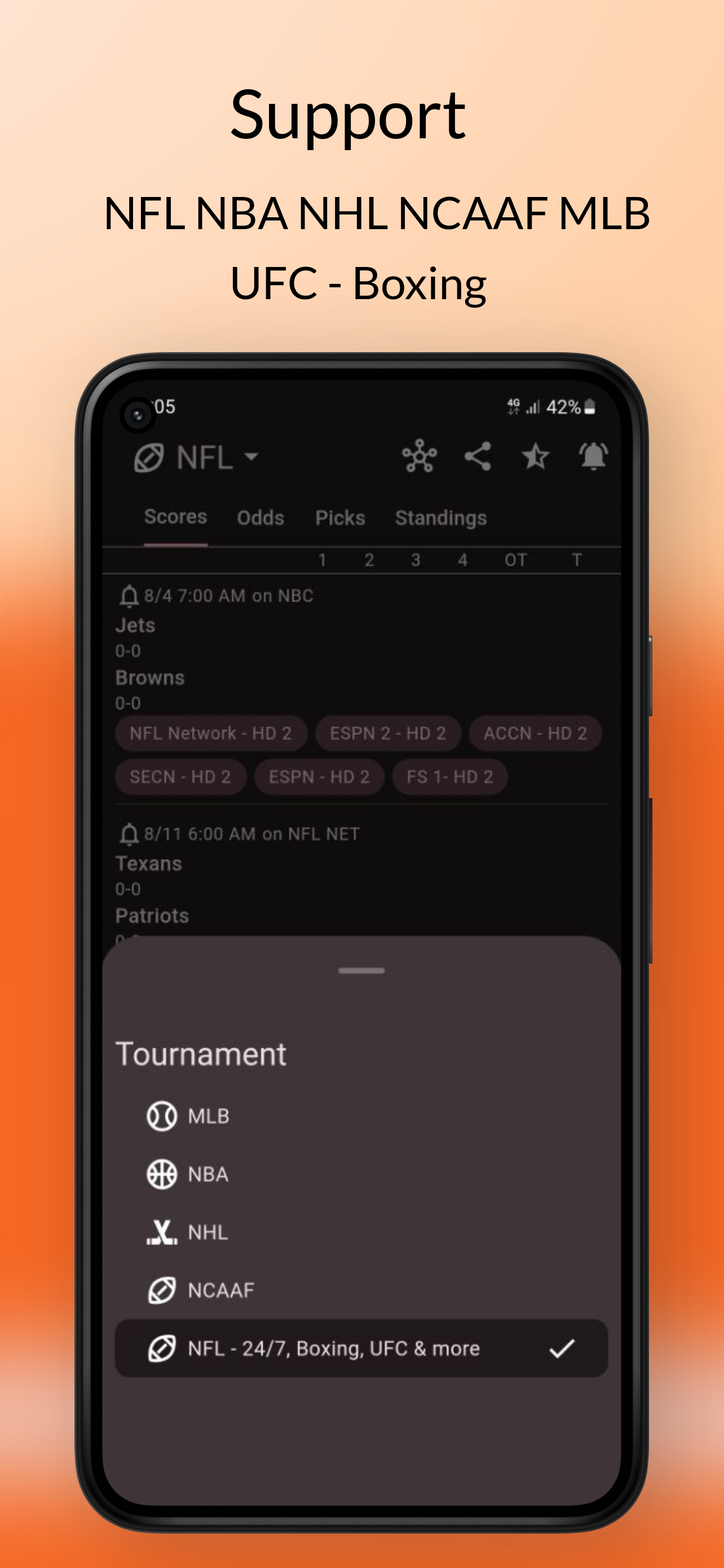 Darato Live NFL NBA NHL NCAA APK screenshot