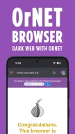 Dark Web Browser : OrNET APK screenshot