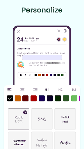 Daynote | Diary with Lock APK screenshot