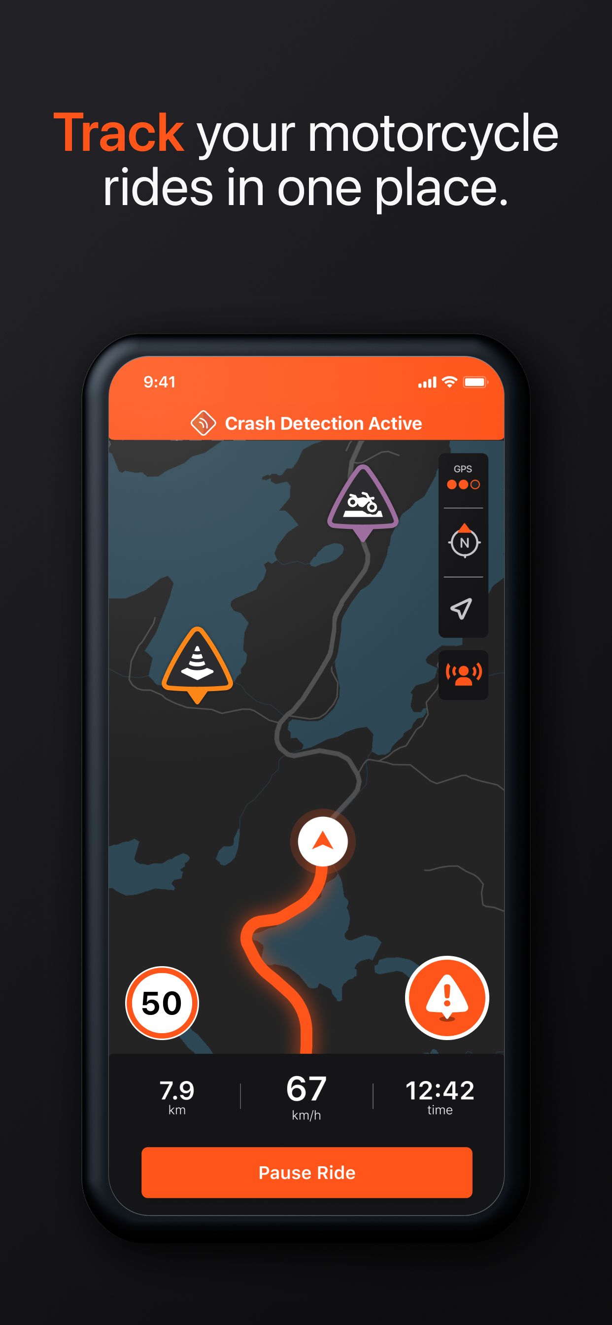 Detecht - Motorcycle App & GPS APK screenshot