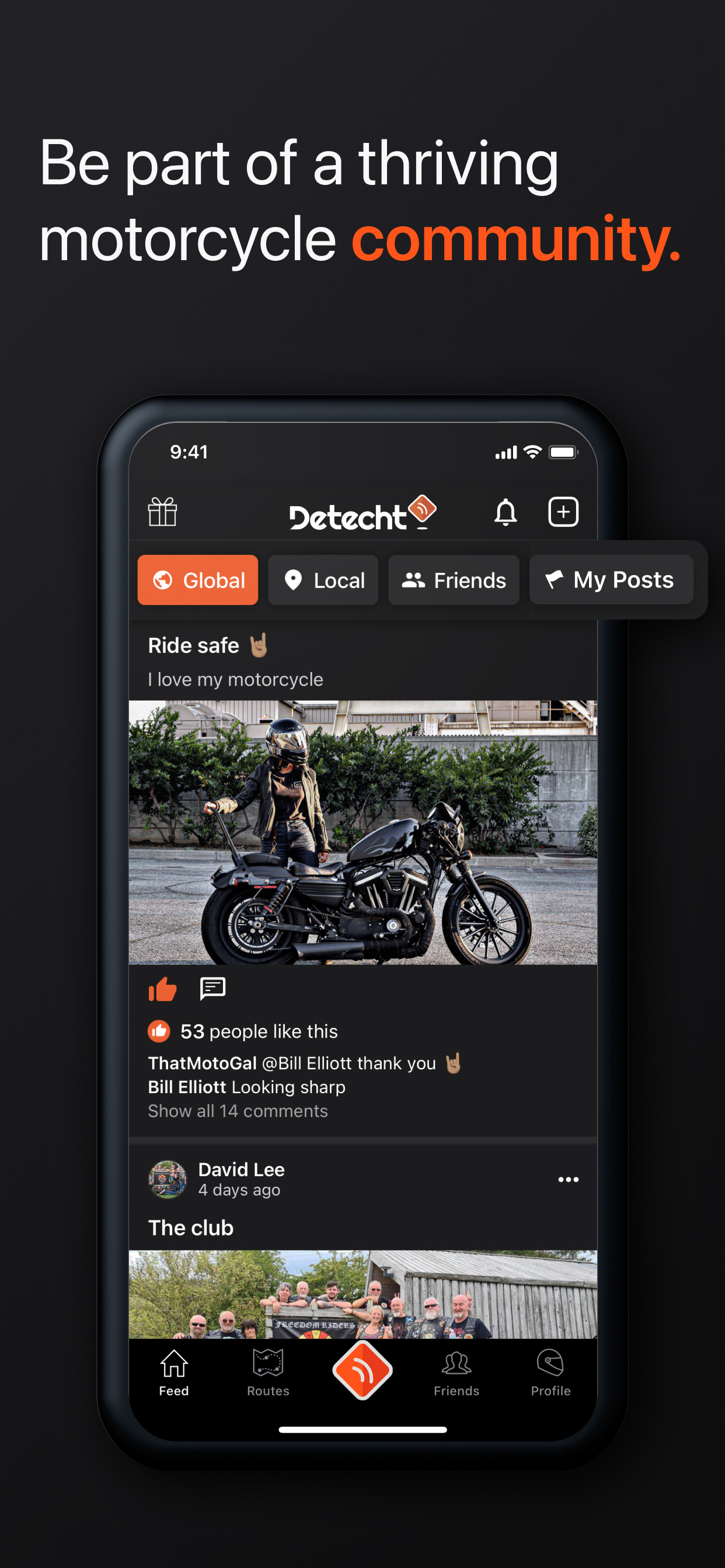 Detecht - Motorcycle App & GPS APK screenshot
