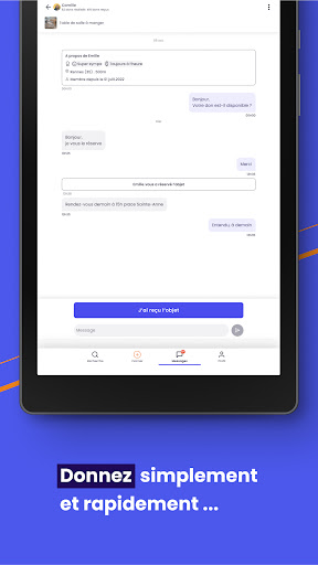 Donnons, dons d'objets APK screenshot