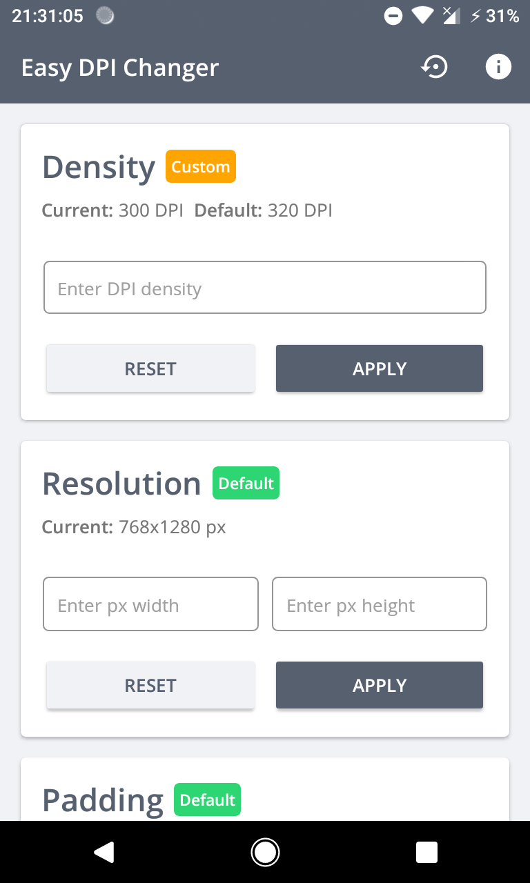 Easy DPI Changer [Root] screenshot