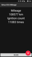 ECU SiriusD42 Mileage screenshot