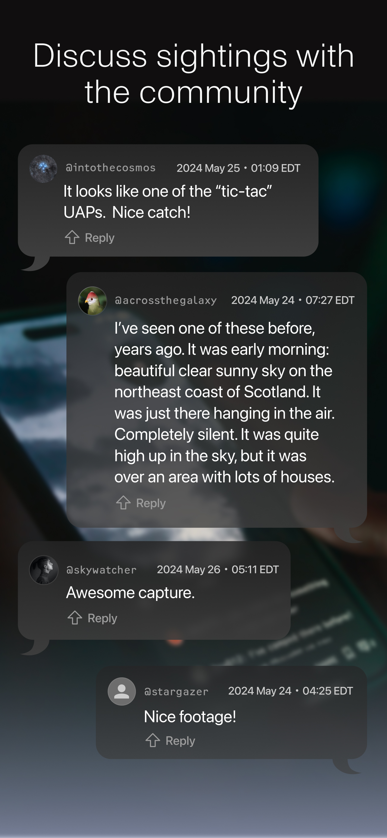 Enigma: UFO Sightings & Alerts APK screenshot