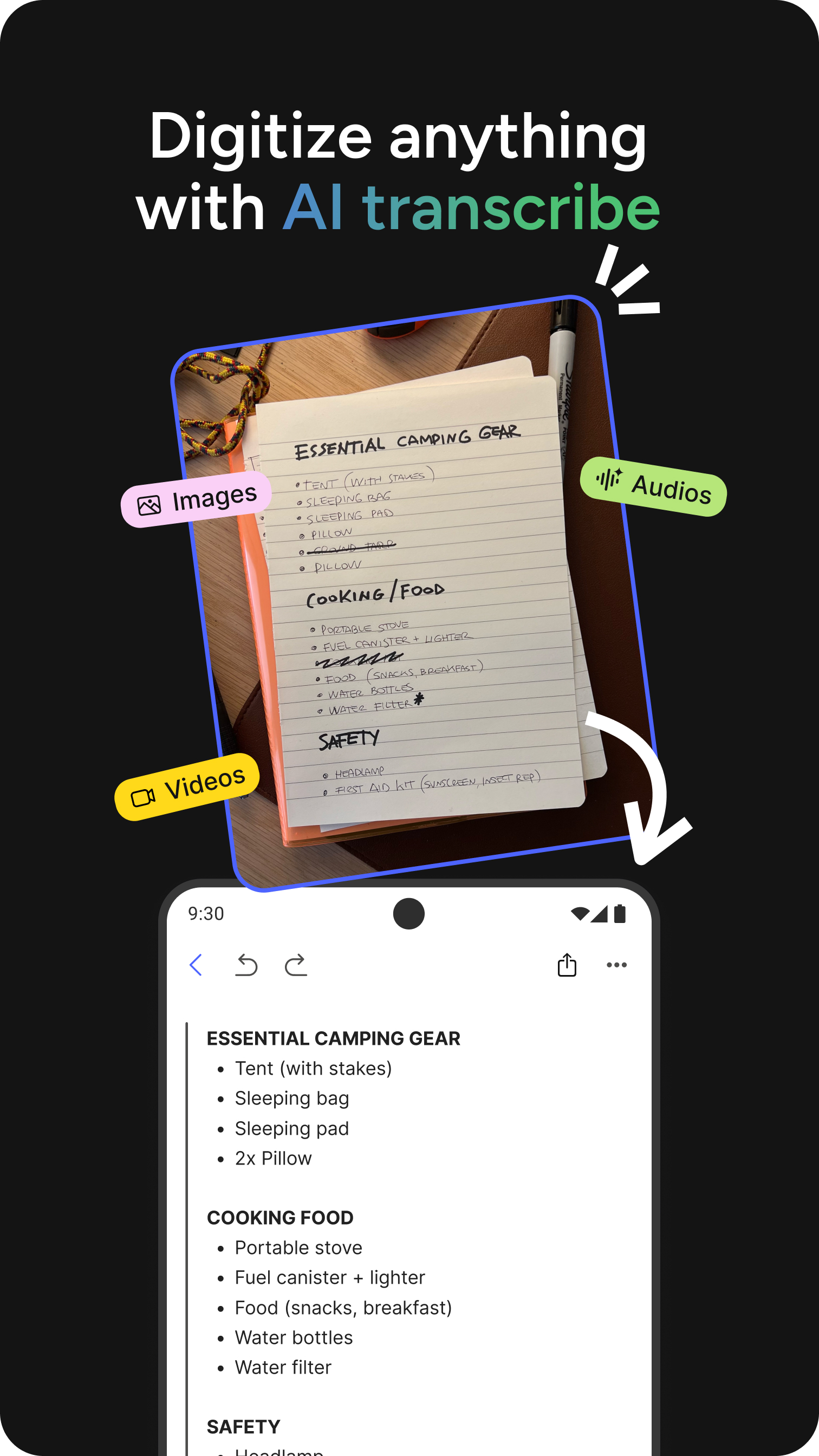 Evernote screenshot