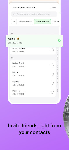 Evite APK screenshot