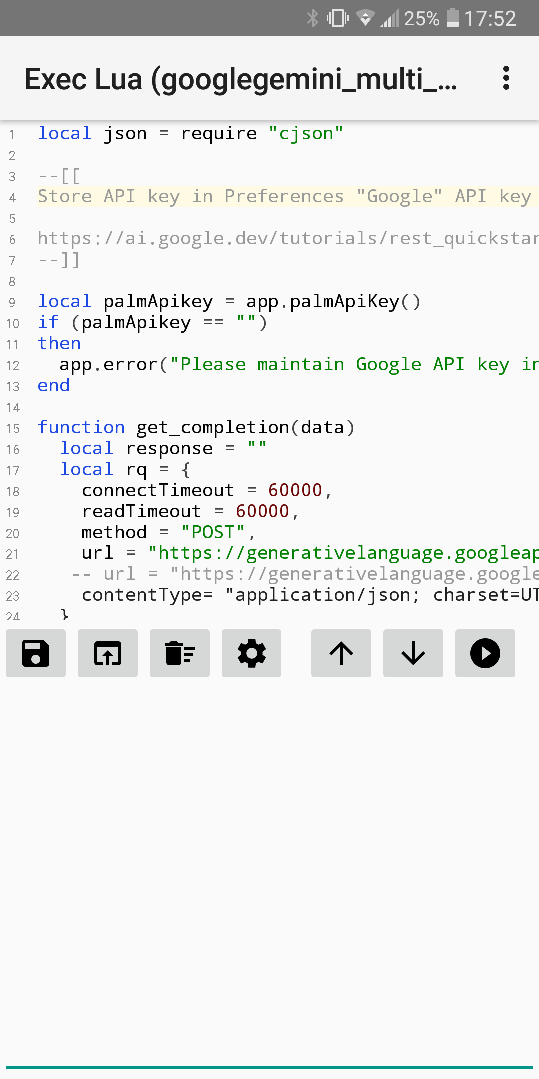 Exec Lua screenshot