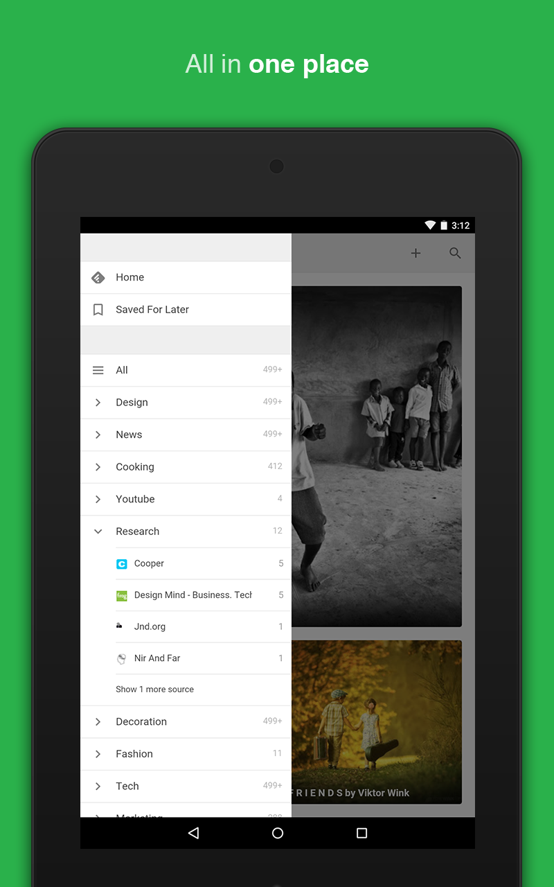 Feedly screenshot