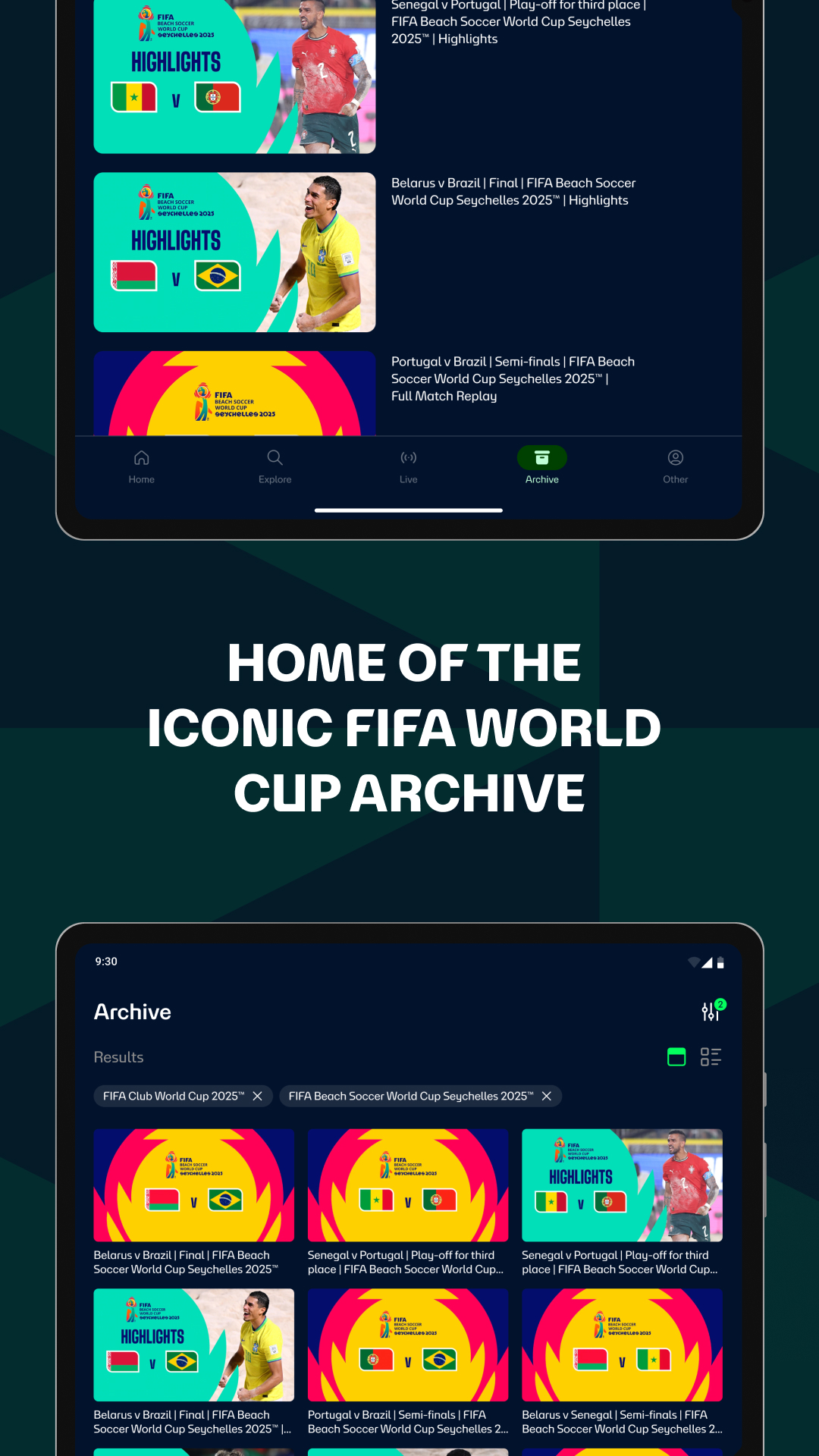 FIFA+ | Football streaming app screenshot