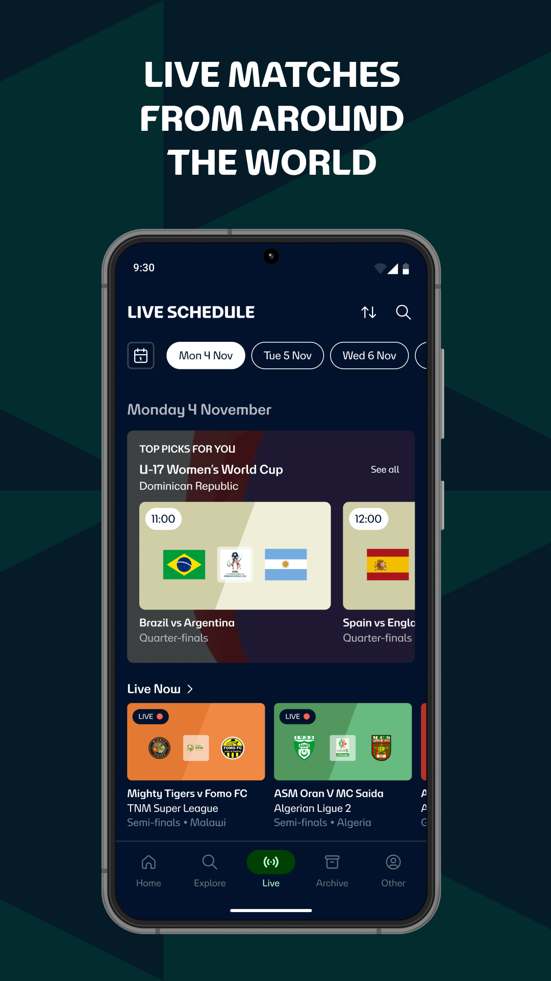 FIFA+ | Football streaming app screenshot