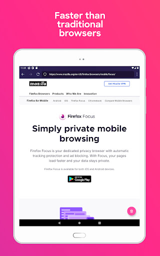 Firefox Focus: Приватный APK screenshot