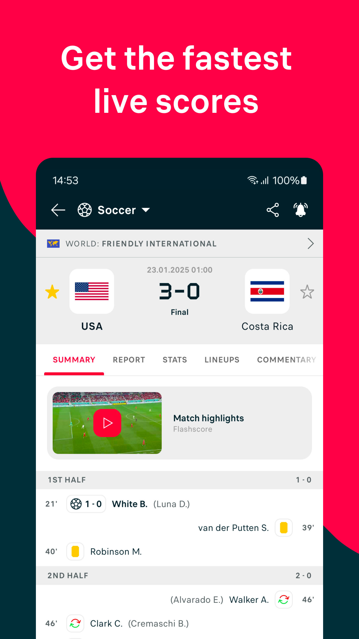 Flashscore: Scores & News APK screenshot