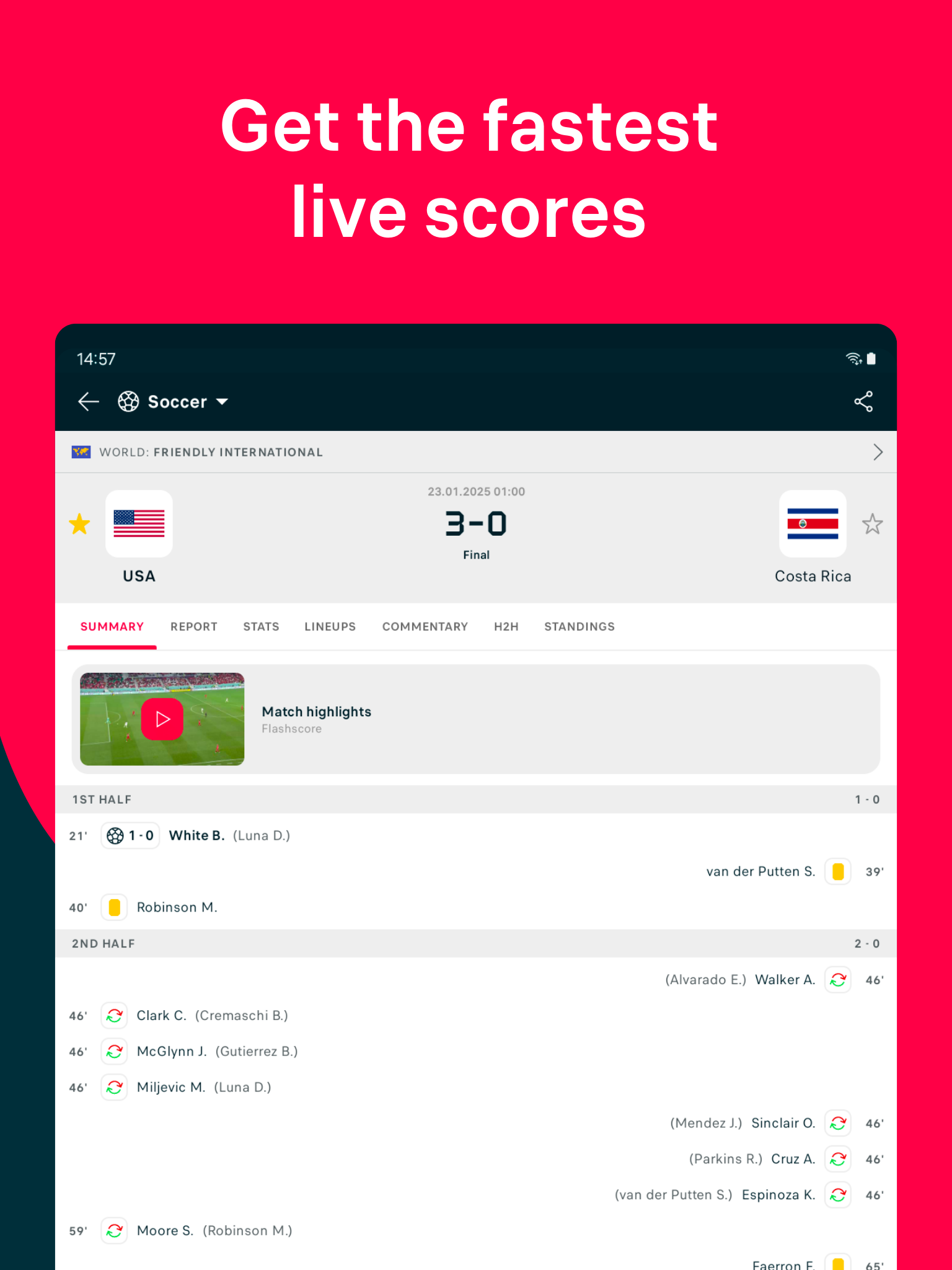 Flashscore: Scores & News APK screenshot