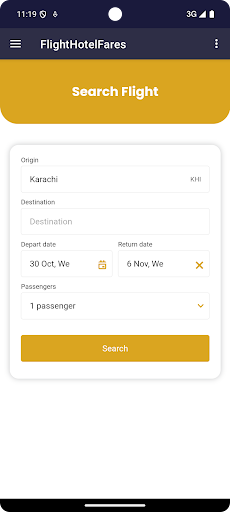 FlightHotelFares APK screenshot