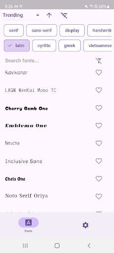 Font Finder: Picker。Downloader APK screenshot