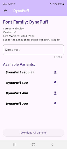 Font Finder: Picker。Downloader APK screenshot