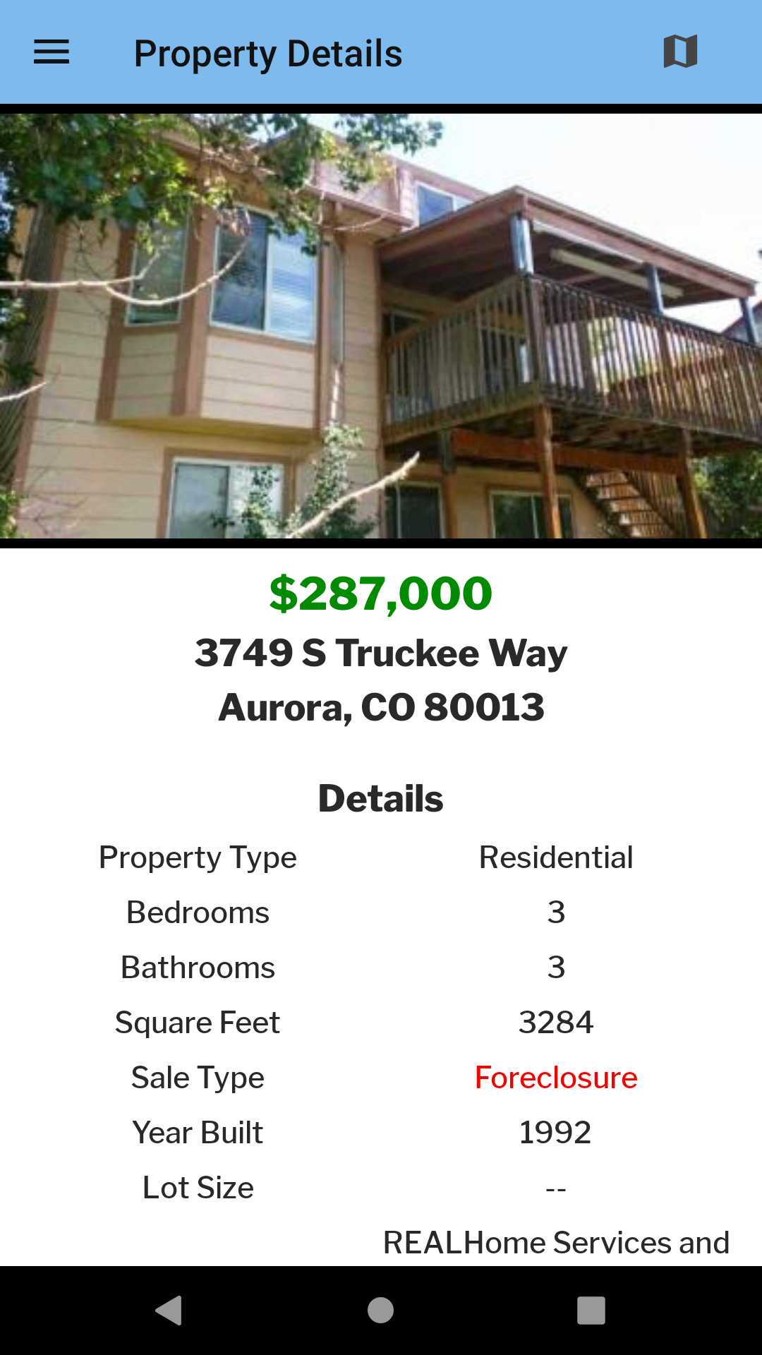 Foreclosure Home Search APK screenshot