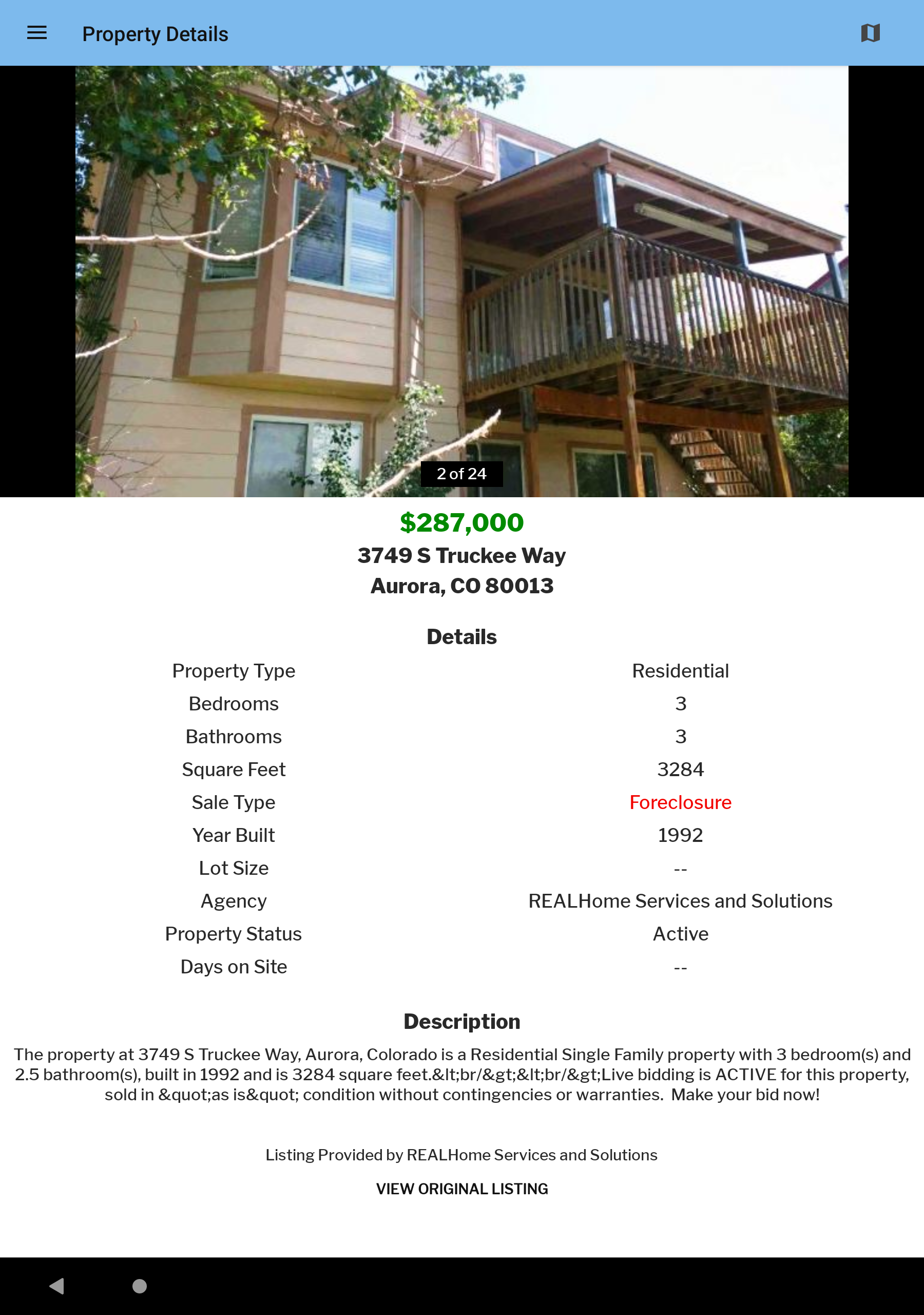 Foreclosure Home Search APK screenshot