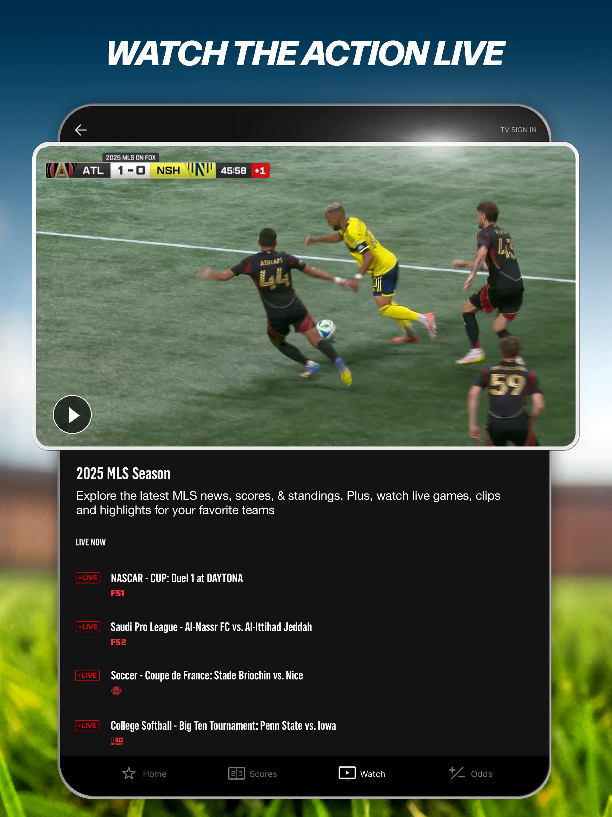 FOX Sports: Watch Live Games APK screenshot