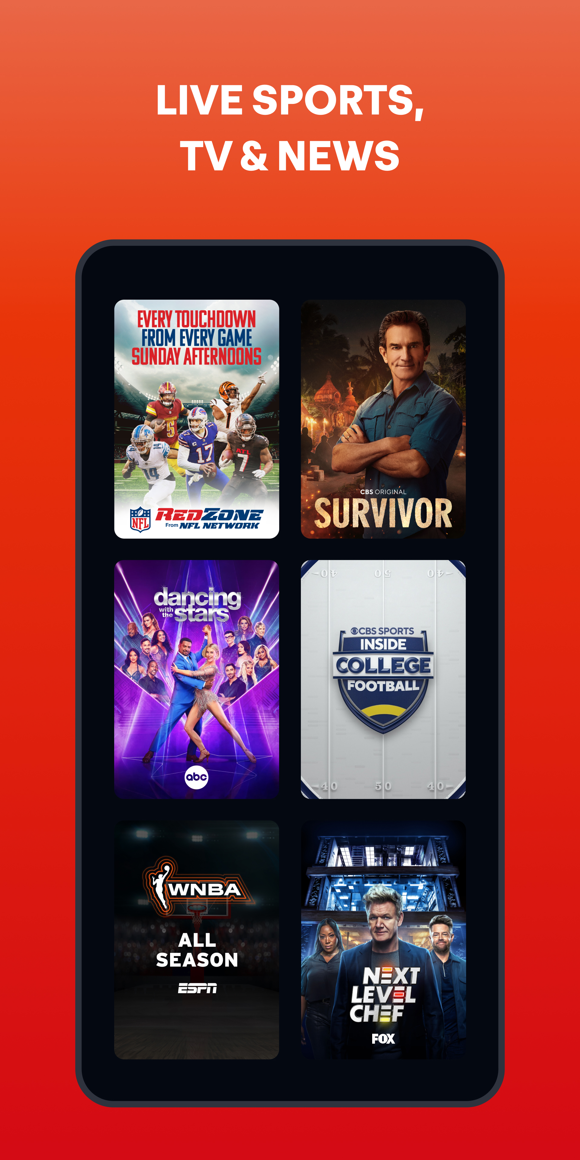 Fubo: Watch Live TV & Sports APK screenshot