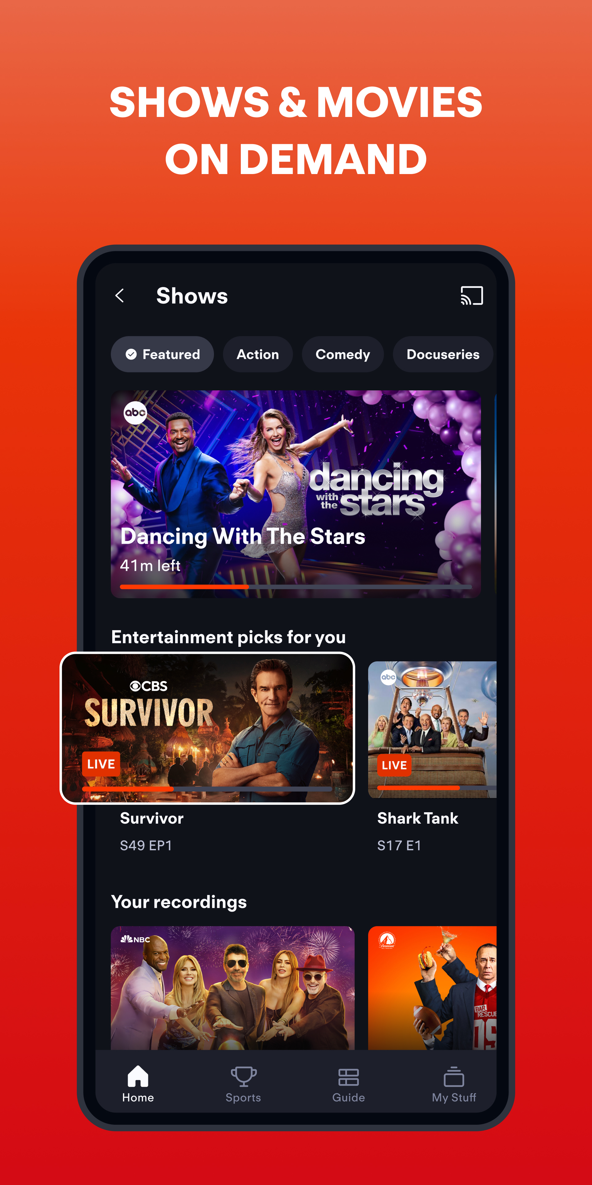 Fubo: Watch Live TV & Sports APK screenshot