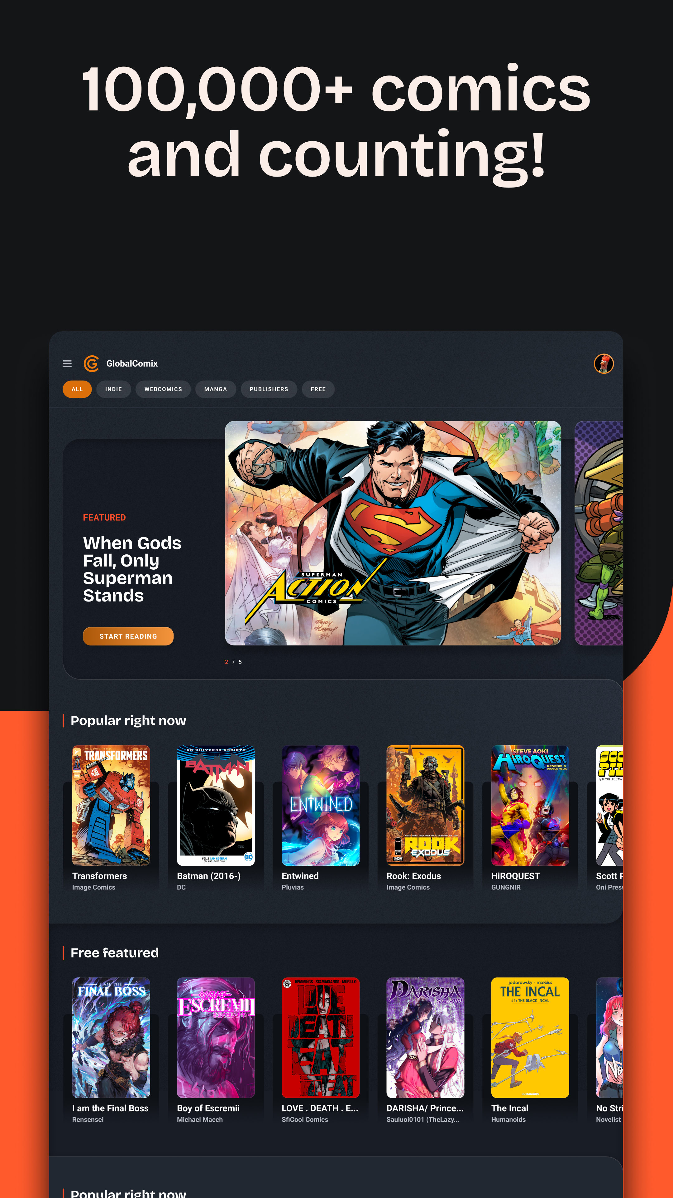 GlobalComix: Comic Book Reader APK screenshot