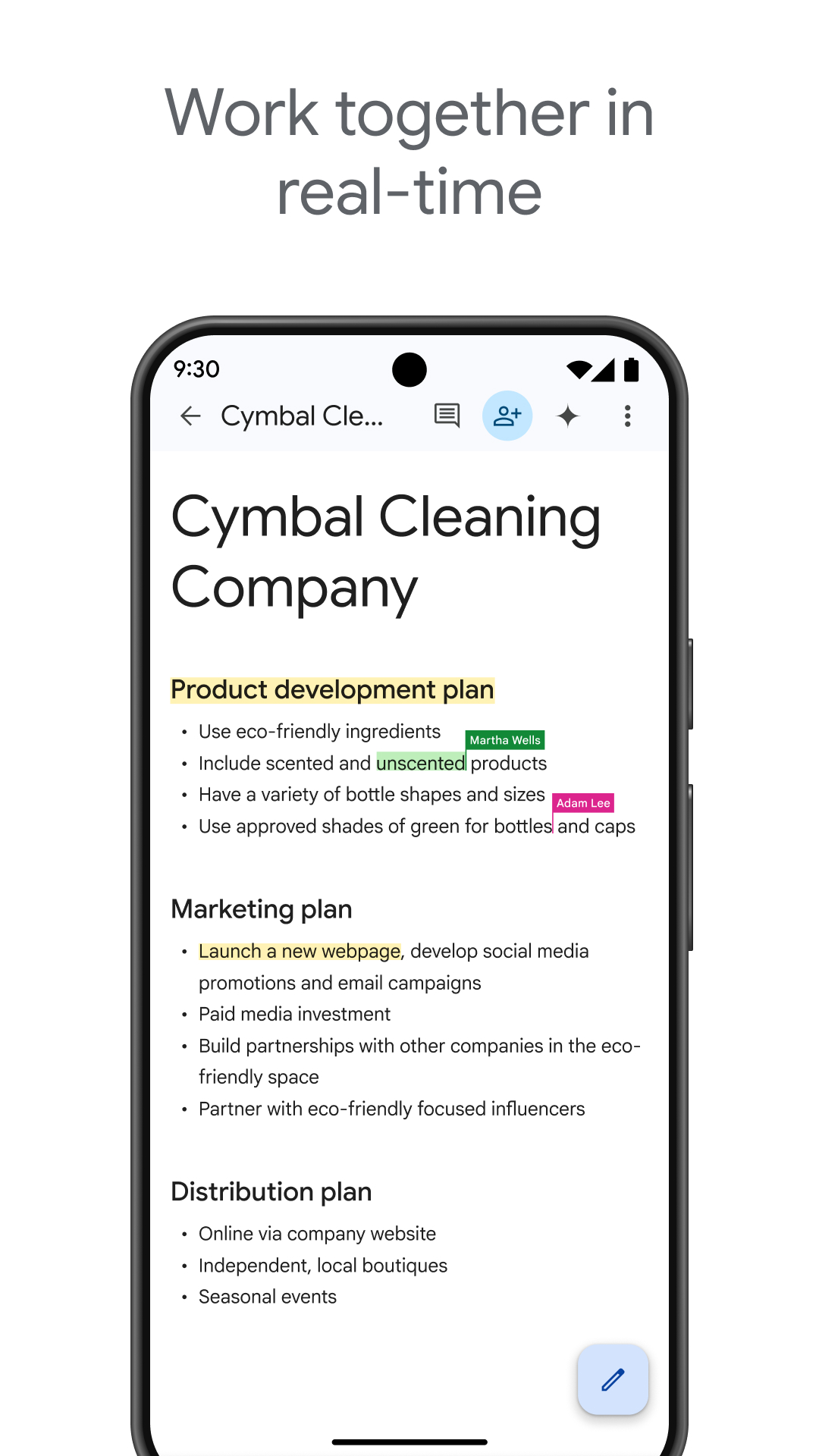 Google Docs screenshot