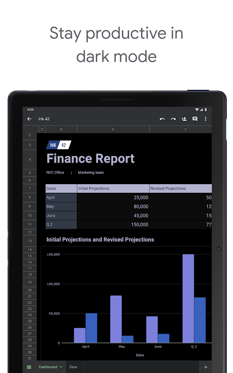 Google Sheets APK screenshot